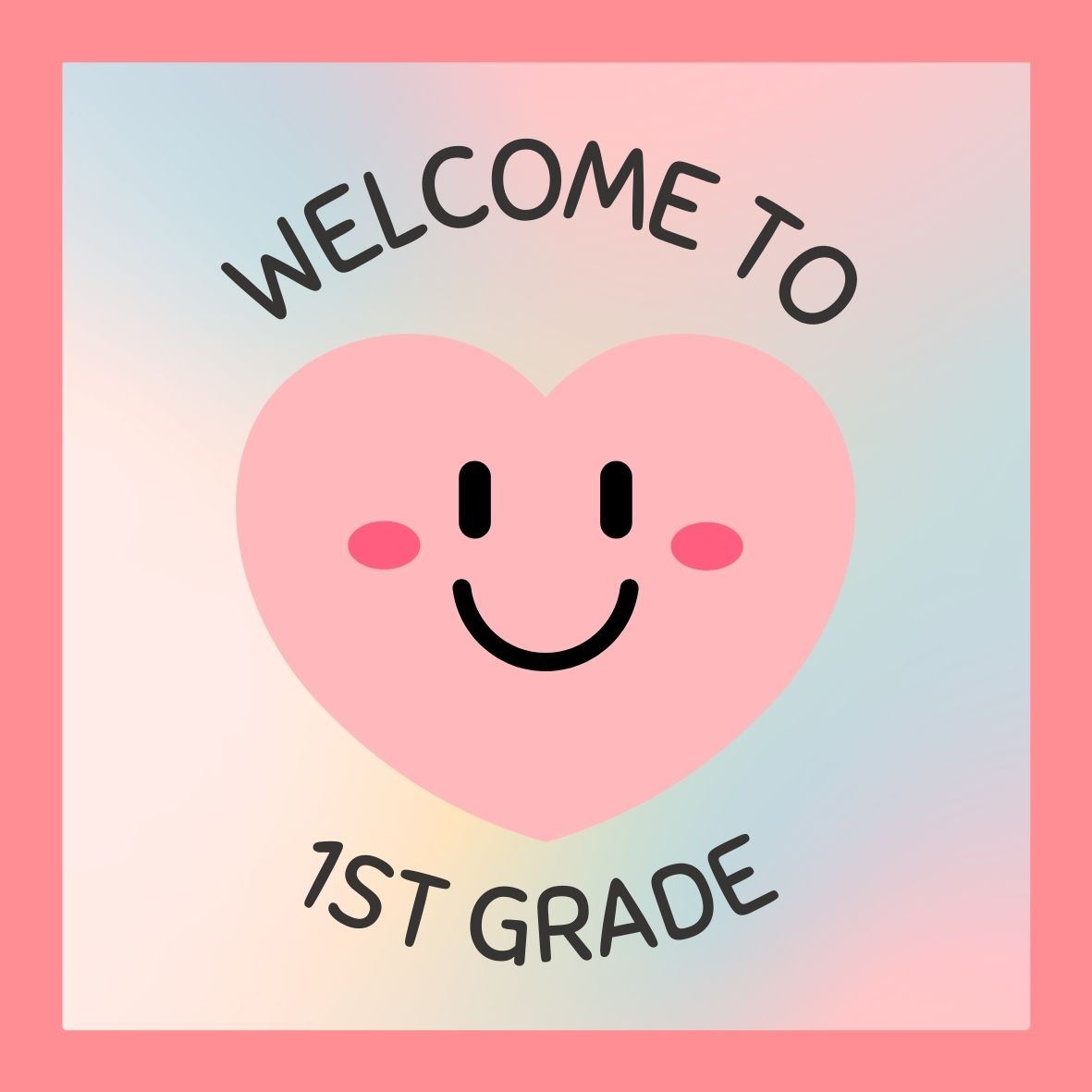 welcome heart sticker