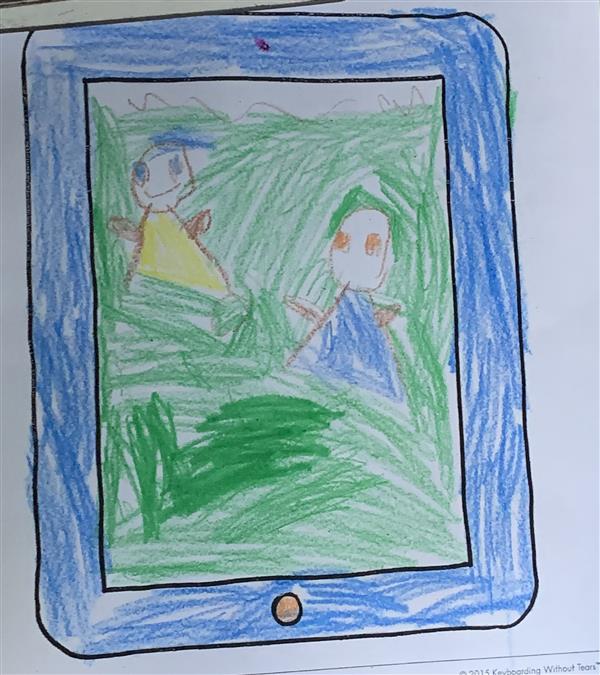 After labeling the parts of the ipad, students drew a picture of something that makes them happy!