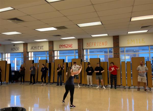 Dance Club led a Zumba class during WHS Wellness Night