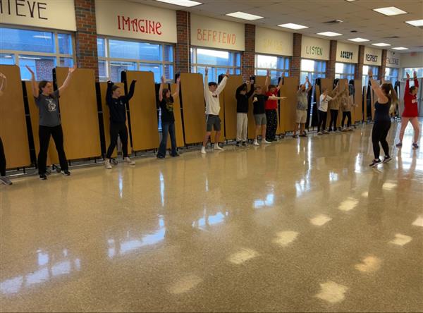 Dance Club led a Zumba class during WHS Wellness Night